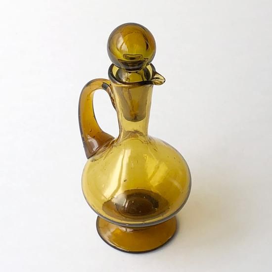 琉球ガラス　花瓶　2000年代ビンテージ　白色磨りガラスグレーハンドル 琉球ガラス 花瓶 2000年代ビンテージ 白色磨りガラスグレーハンドル