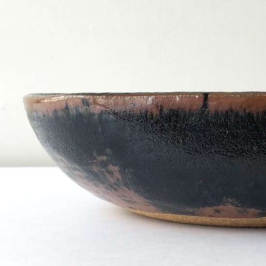 島根県出雲の出西窯による古い楕円鉢