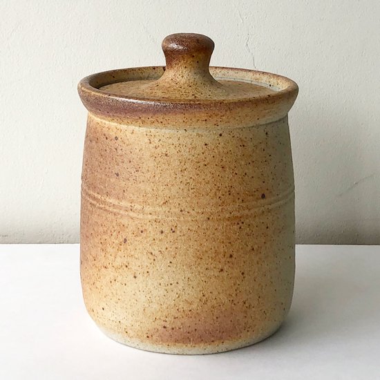 Vintage Pottery: “Muchelney Pottery” Stoneware Storage Jar / John