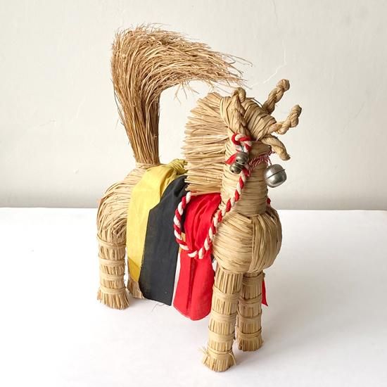 Vintage Japanese Folk Art: 藁馬