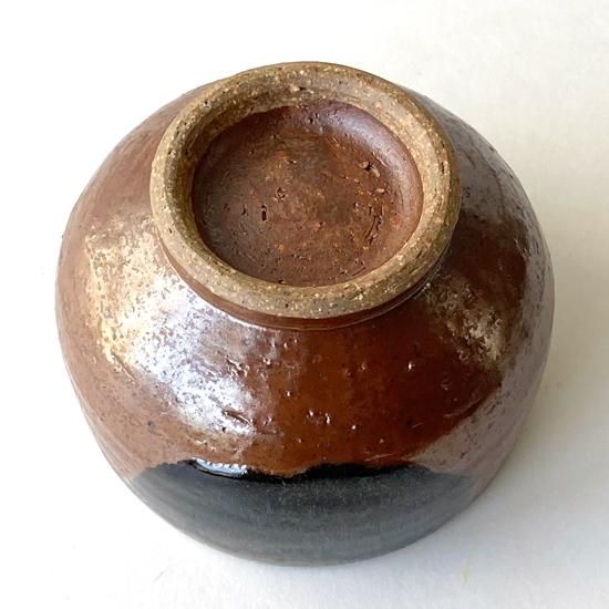 Vintage Japanese Folk Art: 黒丸紋茶器揃 / 出西窯