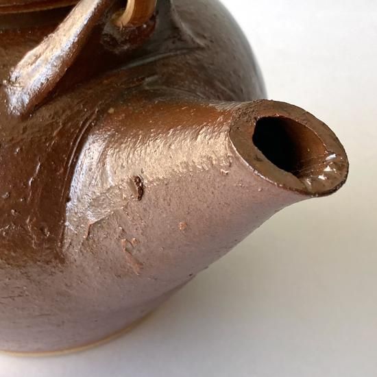 Vintage Japanese Folk Art: 黒丸紋茶器揃 / 出西窯