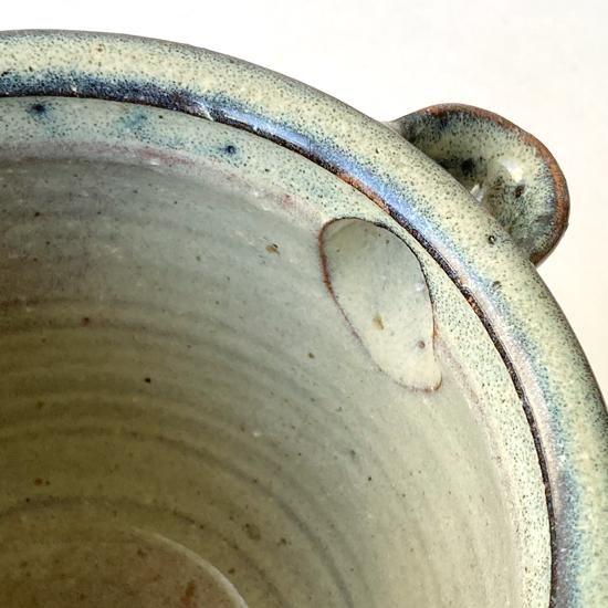 Vintage Japanese Folk Art: 海鼠釉鎬片口 / 湯町窯