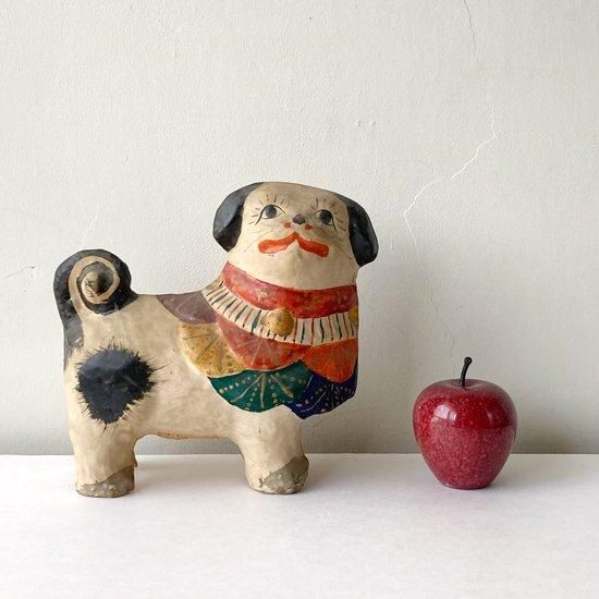 Vintage Japanese Folk Art: 四つ立犬 / 常石張子