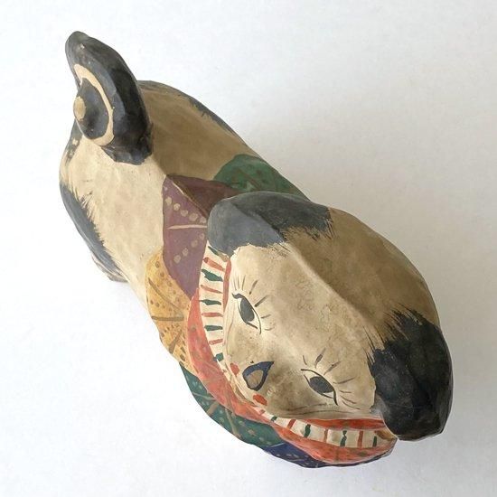 Vintage Japanese Folk Art: 四つ立犬 / 常石張子