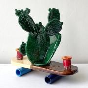 工芸品 echoparkpottery Skatepark Ashtray - Durable Outdoor Ashtray for Skaters
