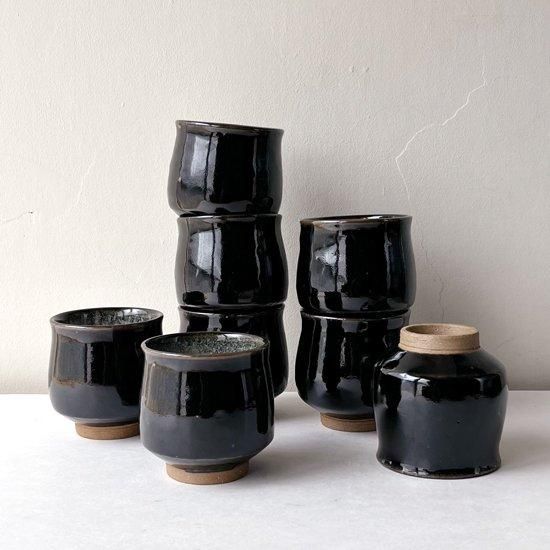 珍品！　鳥取民藝　牛ノ戸焼　辰砂釉茶碗　木箱　茶道具　12 茶器/茶道具 抹茶茶碗】 数茶碗 唐津釉 十牛図 西尾香舟作 10客