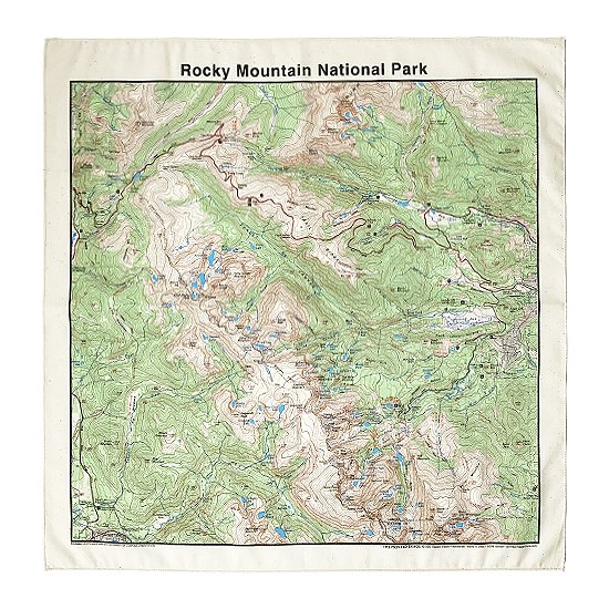 THE PRINTED IMAGE：マップバンダナ「Rocky Mountain National Park」