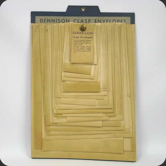 ヴィンテージアイテム：50年代のDennison社のClasp Envelopeのサンプル