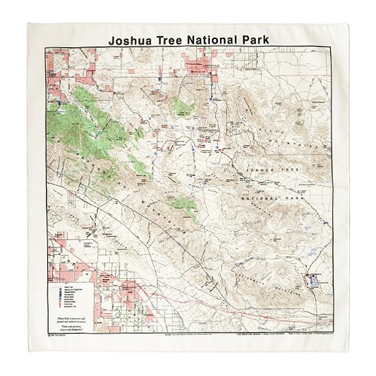 THE PRINTED IMAGE：マップバンダナ「Joshua Tree National Park」