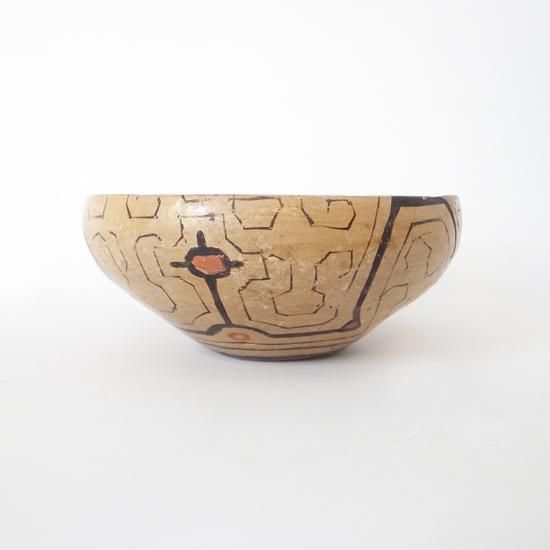 ボウル　シピポ族　シピボ族　Shipibo Pottery Bowl Vintage Folk Art: Shipibo Pottery Large Bowl