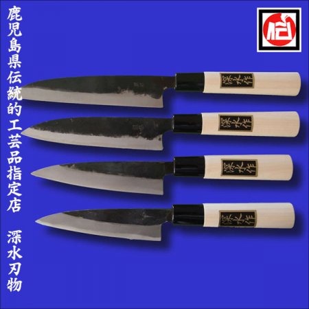 薩摩・手造り】 野菜庖丁 柳刃型 YH-10 120mm 安来鋼 白紙 【鹿児島県伝統的工芸品指定店 深水刃物 包丁】 -  鹿児島オンライン通販！い～かごしま