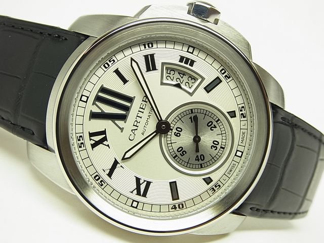 カルティエ カリブル ドゥ カルティエ シルバー 革ベルト - 腕時計専門店THE-TICKEN(ティッケン) オンラインショップ