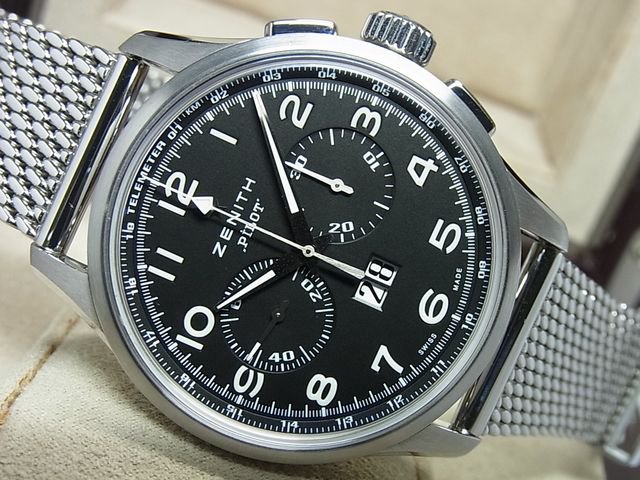 ゼニス パイロット・ビッグデイト スペシャル ブレス 正規品 - 腕時計 