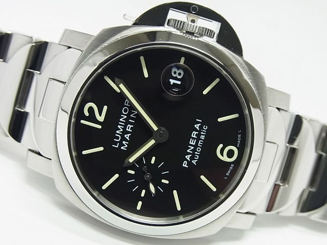 パネライ ルミノール・マリーナ 40MM 黒 ブレス PAM50 K番 - 腕時計 