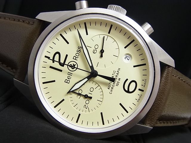 ベル＆ロス BR126 ヴィンテージ・クロノグラフ ベージュ 正規 - 腕時計専門店THE-TICKEN(ティッケン) オンラインショップ