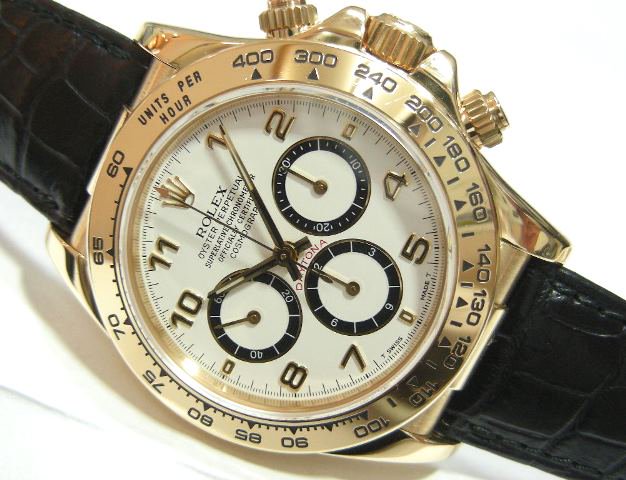 ロレックス デイトナ・エルプリメロ YG／クロコ革 16518 - 腕時計専門 