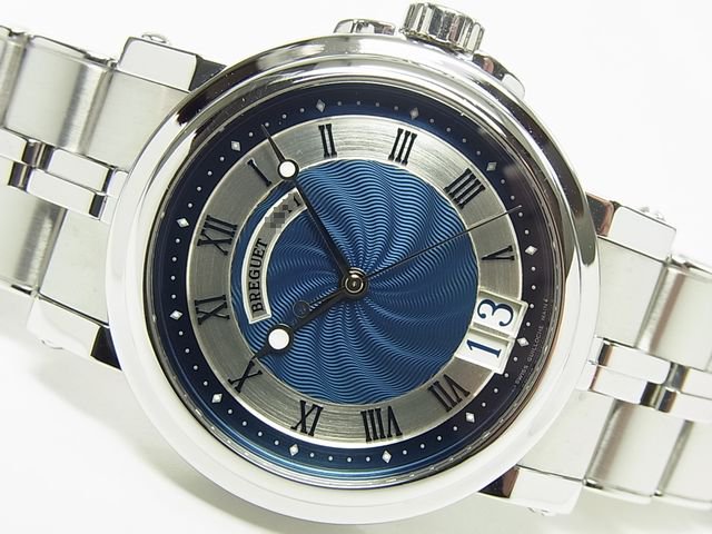 ブレゲ マリーンII・ラージデイト ブルー ブレス仕様 - 腕時計専門店 