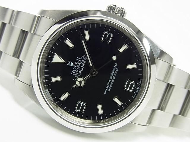 【限定特価】 ロレックス エクスプローラーI M番 ルーレット有 114270 時計