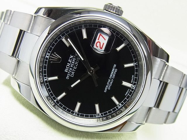 ロレックス デイトジャスト SS ブラック Ref.116200 ランダム - 腕時計 ...