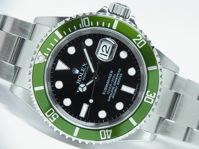 純正品 ロレックス ROLEX 16610LV グリーン サブマリーナ ベゼル