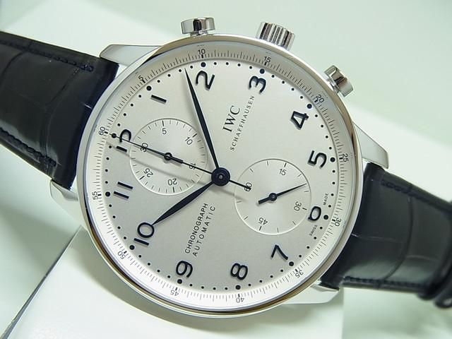 IWC IW371446 ポルトギーゼ 正規店購入 IWC ポルトギーゼ・クロノ シルバー×ブルー IW371446 - 腕時計