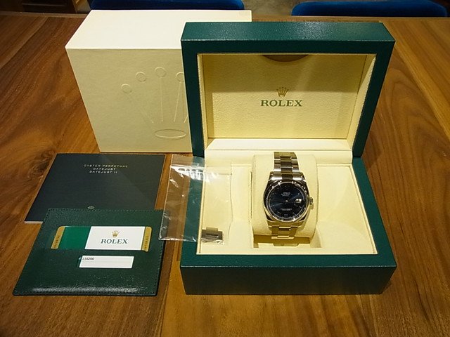 ロレックスス デイトジャスト・メンズ 116200 ブルーローマン - 腕時計 ...