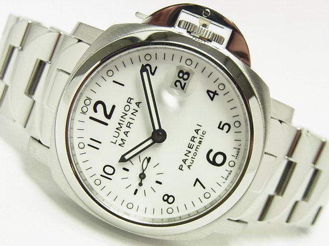 パネライ ルミノール・マリーナ 白 40MM PAM00051 革付 - 腕時計専門店THE-TICKEN(ティッケン) オンラインショップ