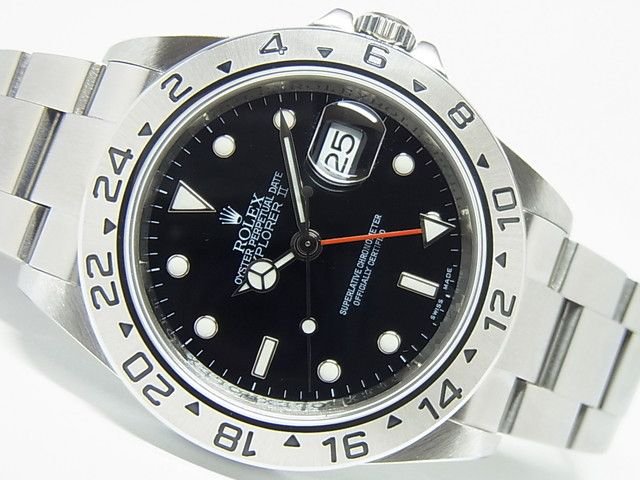 ロレックス エクスプローラーII 黒 16570 Z番 ルーレット - 腕時計専門 