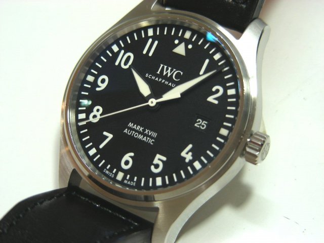IWC パイロットウォッチ マーク18 サントーニレザー IW327001 - 腕時計