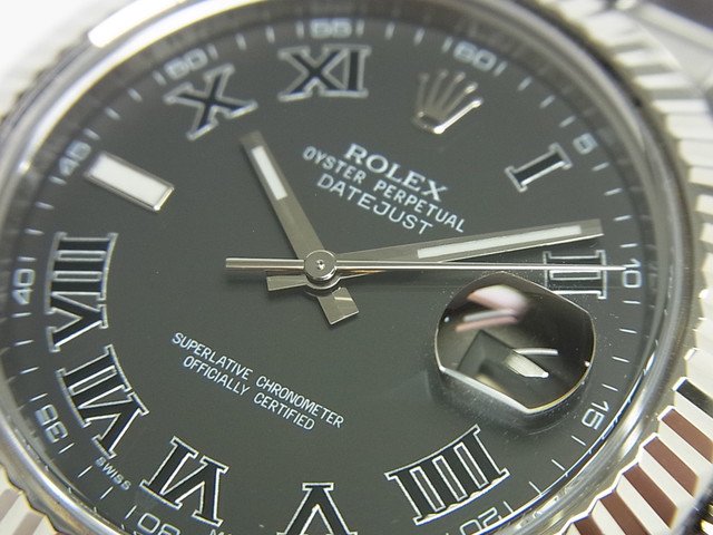 ロレックス デイトジャストII ブラックローマ Ref.116334 V番 - 腕時計 ...