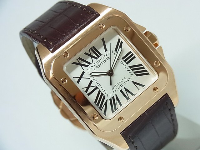 カルティエ サントス100 18KPG LMサイズ 革ベルト - 腕時計専門店THE ...