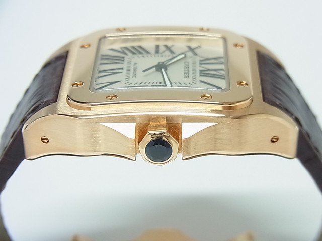 カルティエ サントス100 18KPG LMサイズ 革ベルト - 腕時計専門店THE 