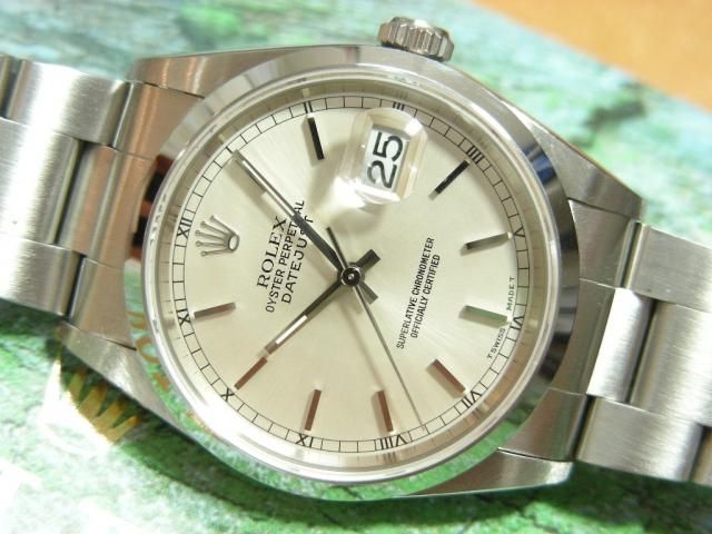 ロレックス デイトジャスト シルバー・バー 16200 T番・96年頃