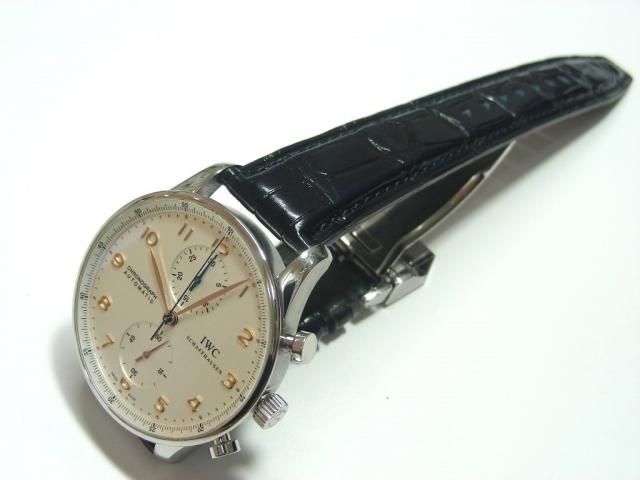 IWC ポルトギーゼ・クロノ シルバー／ゴールド針・インデックス