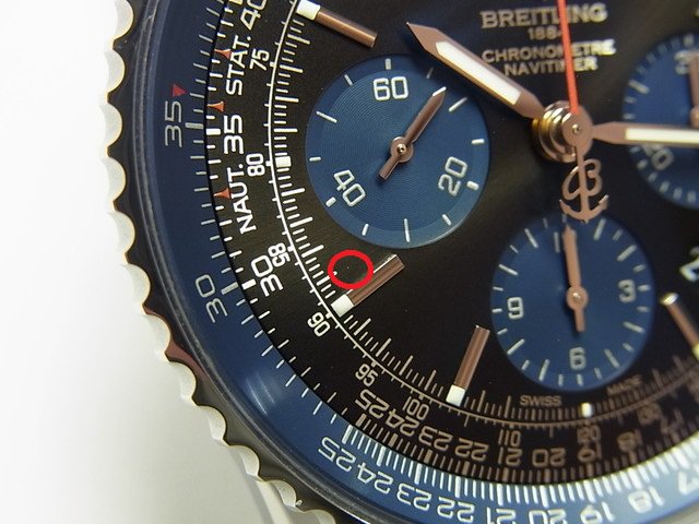 ブライトリング BREITLING ナビタイマー01　世界1000本限定 AB0121C4/C920 ネイビー ステンレススチール 自動巻き メンズ 腕時計