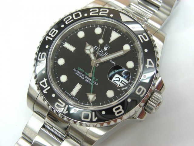 ロレックス GMTマスターII 黒セラクロムベゼル '08年M番 - 腕時計専門 ...