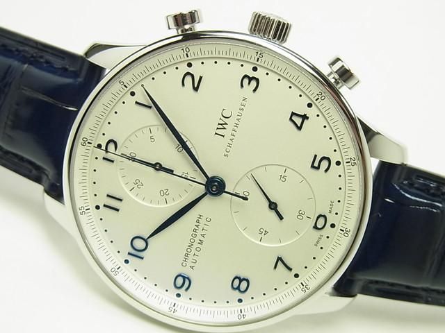 IWC IW371446 ポルトギーゼ 正規店購入 IWC ポルトギーゼ クロノグラフ IW371446 SS×ラバー AT シルバー