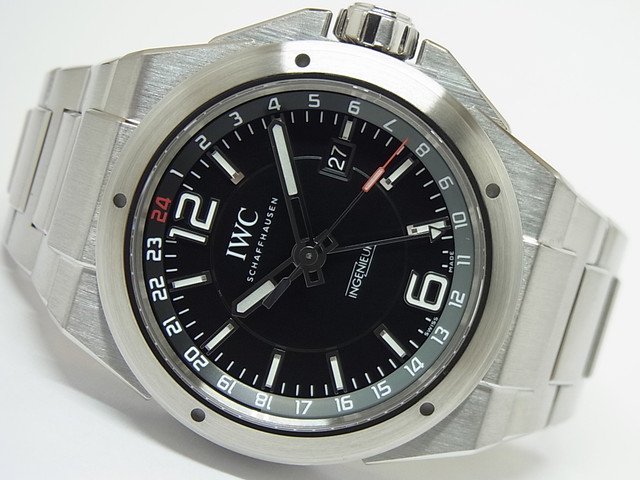 IWC インヂュニア・デュアルタイム ブラック IW324402 正規品 - 腕時計 ...
