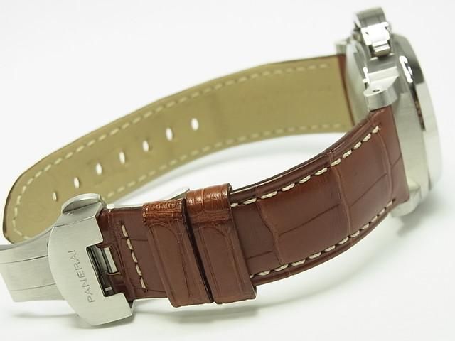 パネライ　PANERAI　純正レザーベルト　ルミノールマリーナ40ミリ用 パネライ PANERAI ルミノールGMT PAM00244 40mm 自動巻 革ベルト