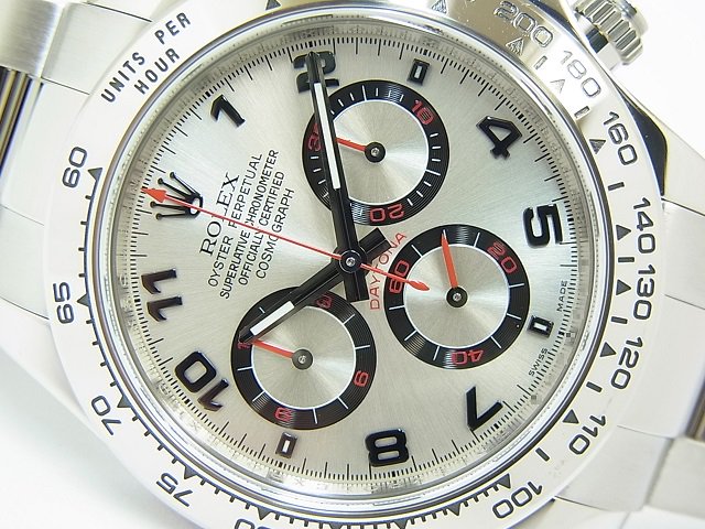 ロレックス デイトナ 18KWG 116509 シルバーアラビア M番 - 腕時計専門 ...