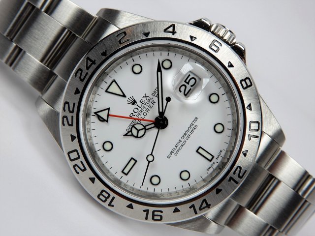 ロレックス エクスプローラーII 白 Ref.16570 M番 - 腕時計専門店THE ...
