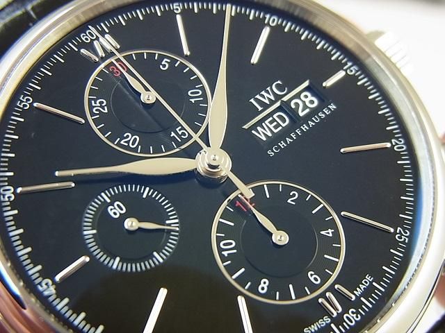 IWC ブラックレザーベルト クロコダイル For IWC アイ・ダブリュー・シー ワニレザーベルト 受注生産品