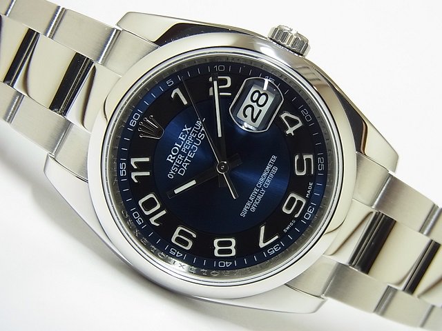 ロレックス デイトジャスト 116200 ブルーアラビア ランダム - 腕時計 