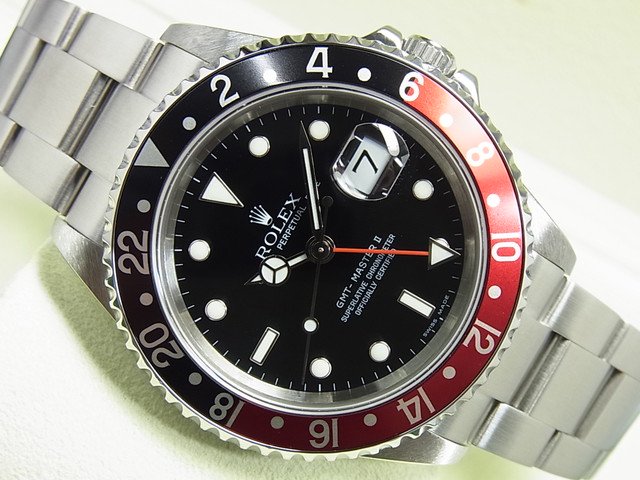 ロレックス GMTマスターII 赤黒ベゼル Ref.16710 Z番 - 腕時計専門店 ...