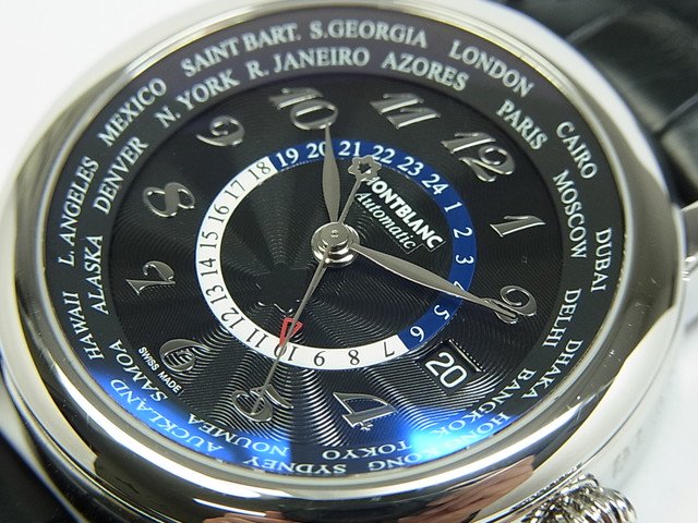 モンブラン スター・ワールドタイムGMT ブラック Ref.106464 - 腕時計