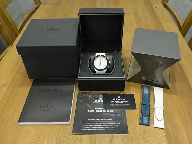 ブルーデニムのストラップがお洒落！「EDOX クロノオフショア1