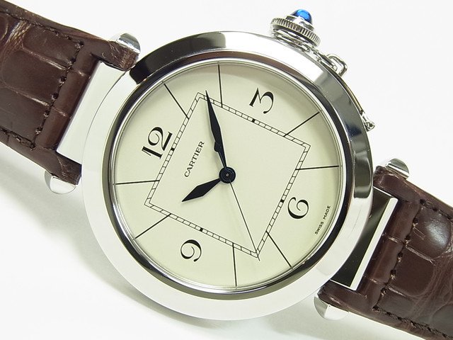 カルティエ パシャ・42MM SS 革ベルト仕様 W3107255 正規品 - 腕時計