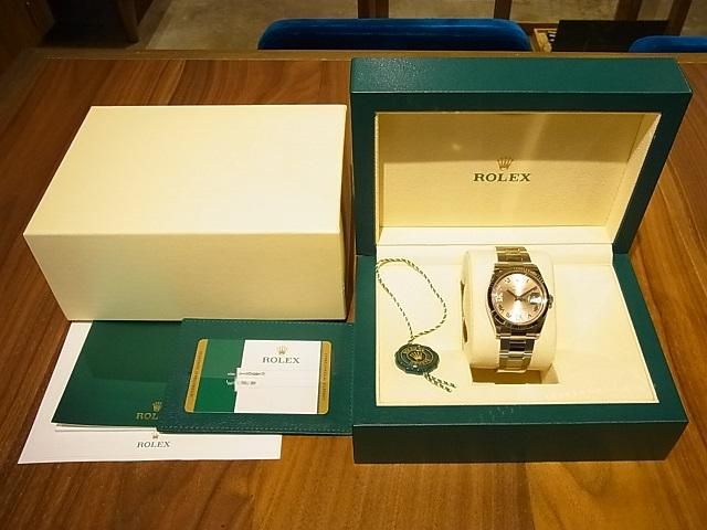 付属品完備 ハードウェア ローズゴールドにダイヤモンドをセッティング ▷Rolex Datejust 36 Yellow Gold/Steel Silver Jubilee Diamond
