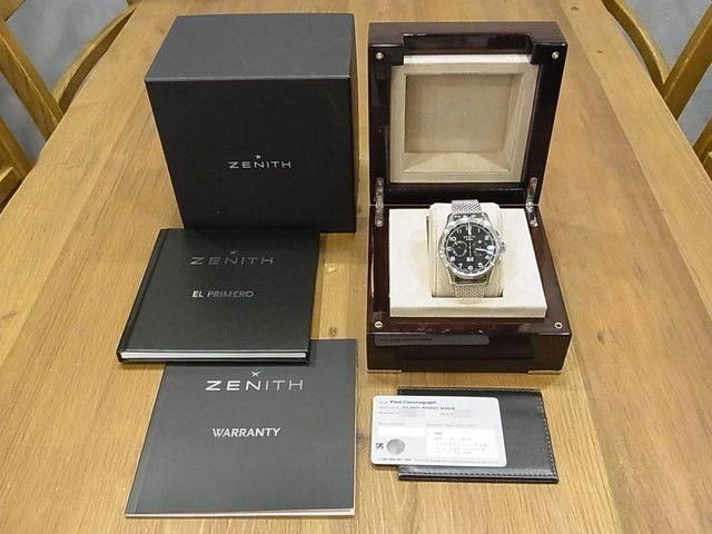 ゼニス パイロット ビッグデイト・スペシャル 黒 ブレス
